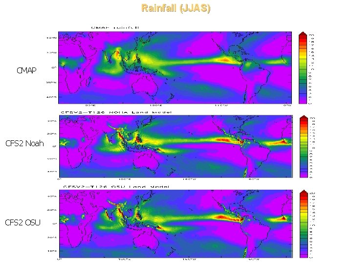 Rainfall (JJAS) CMAP CFS 2 Noah CFS 2 OSU 