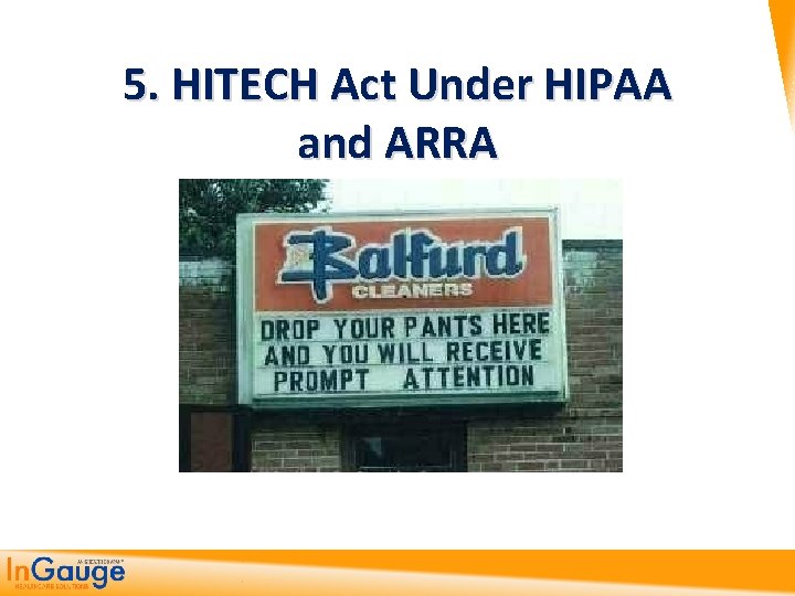 5. HITECH Act Under HIPAA and ARRA 