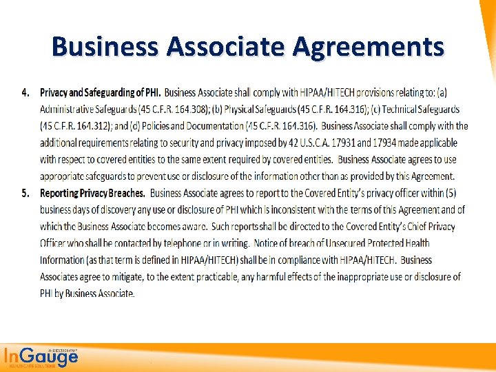 Business Associate Agreements 