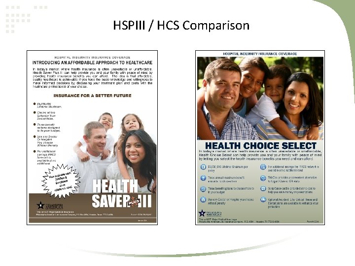 HSPIII / HCS Comparison 