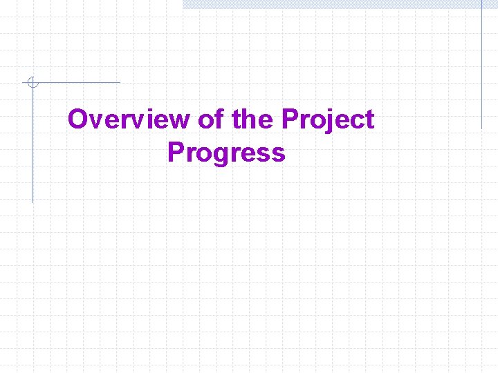 Overview of the Project Progress 