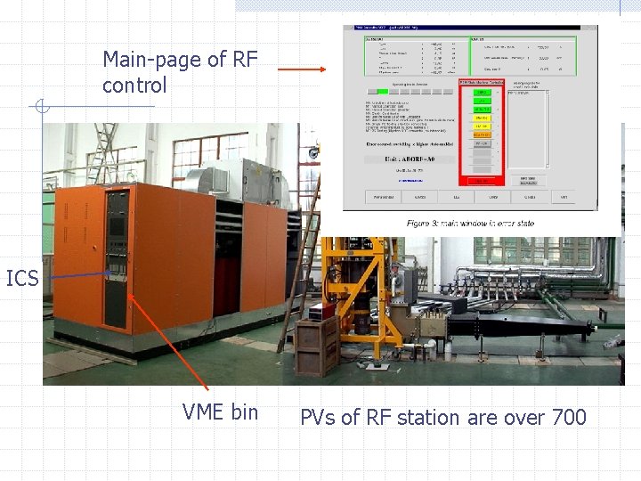 Main-page of RF control ICS VME bin PVs of RF station are over 700