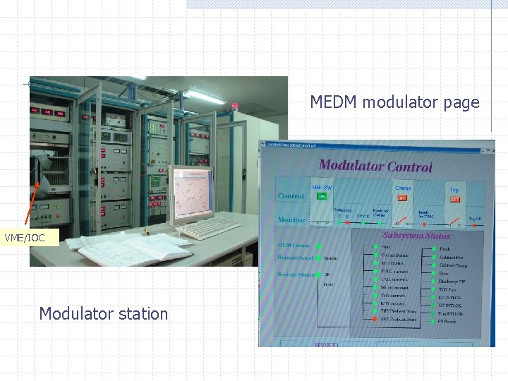 MEDM modulator page VME/IOC Modulator station 