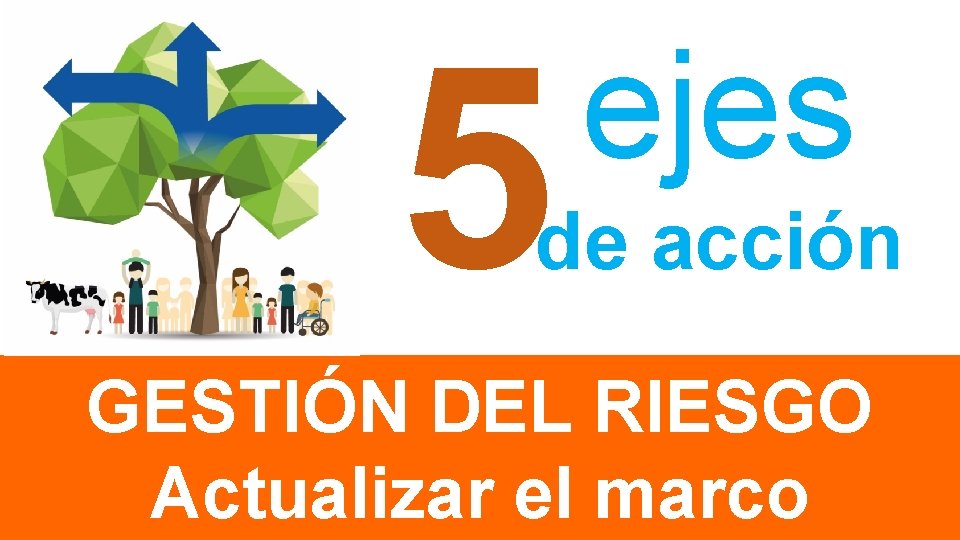 5 ejes de acción GESTIÓN DEL RIESGO Actualizar el marco 