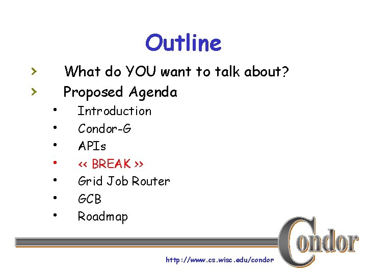 Outline › › What do YOU want to talk about? Proposed Agenda h h