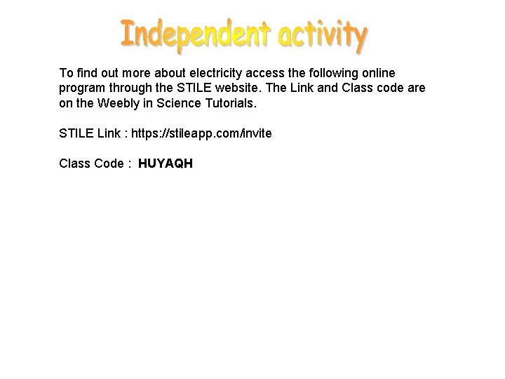 To find out more about electricity access the following online program through the STILE