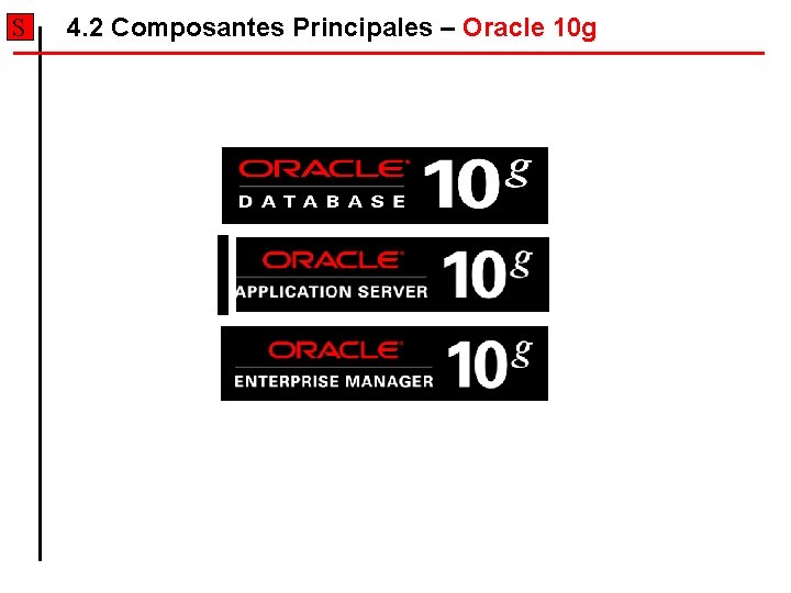 S 4. 2 Composantes Principales – Oracle 10 g S 4. 2 Composantes Principales – Oracle 10 g