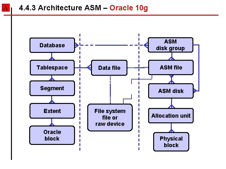 A 4. 4. 3 Architecture ASM – Oracle 10 g ASM disk group Database A 4. 4. 3 Architecture ASM – Oracle 10 g ASM disk group Database
