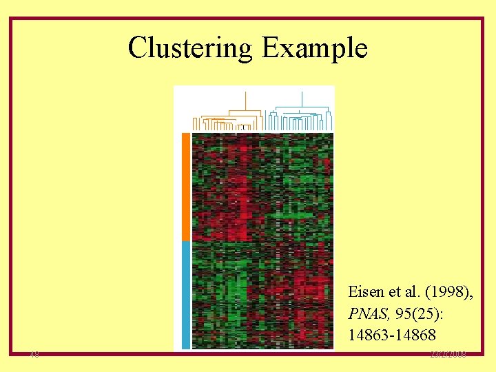 Clustering Example Eisen et al. (1998), PNAS, 95(25): 14863 -14868 48 23/2/2008 