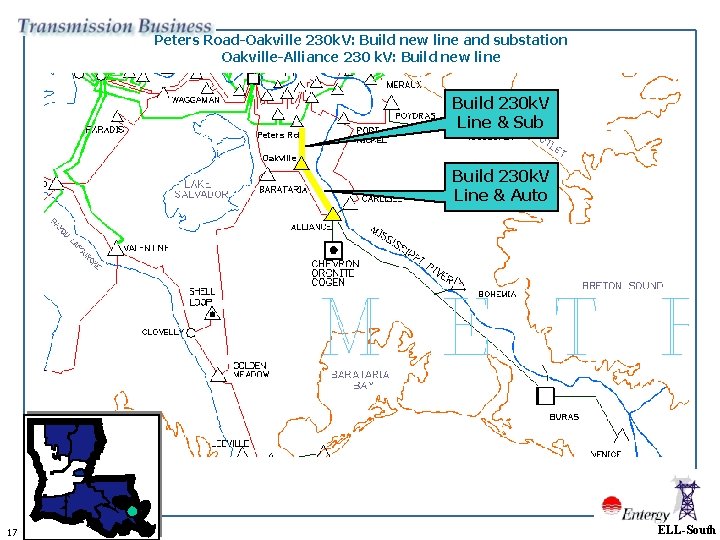 Peters Road-Oakville 230 k. V: Build new line and substation Oakville-Alliance 230 k. V: