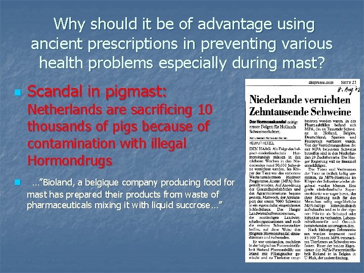 Why should it be of advantage using ancient prescriptions in preventing various health problems