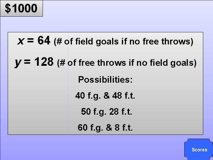 © Mark E. Damon - All Rights Reserved $1000 x = 64 (# of