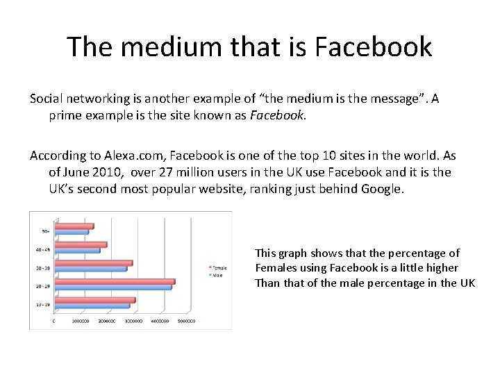 The medium that is Facebook Social networking is another example of “the medium is