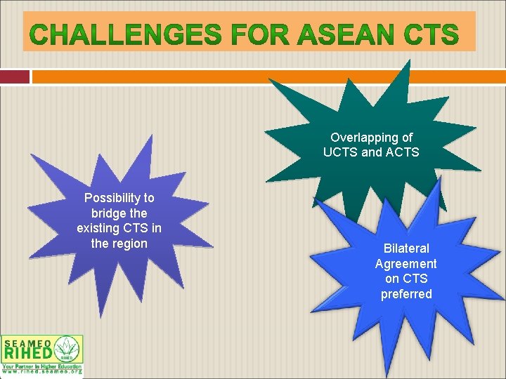 Overlapping of UCTS and ACTS Possibility to bridge the existing CTS in the region