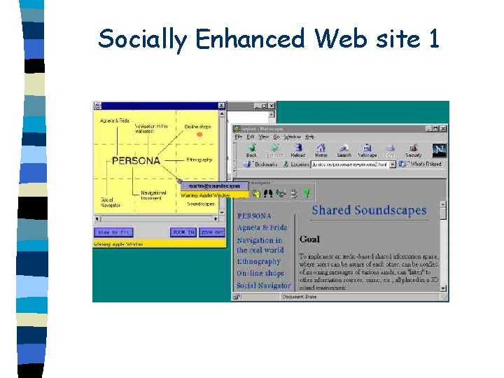 Socially Enhanced Web site 1 