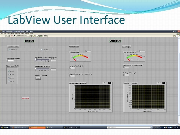 Lab. View User Interface 