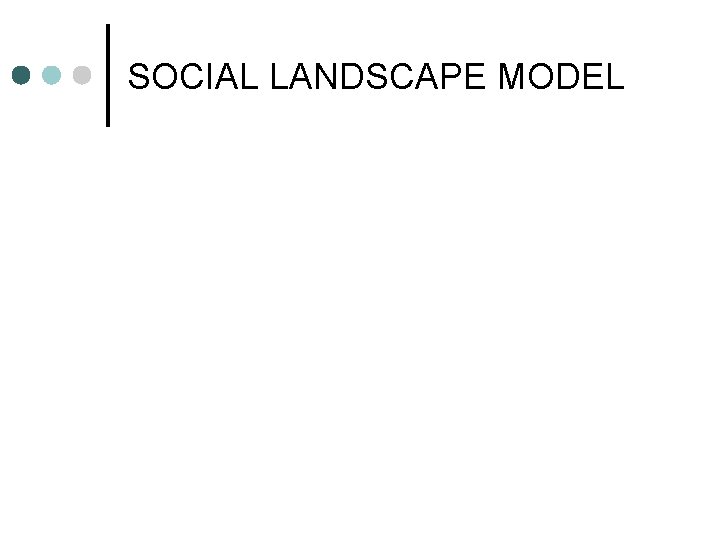 SOCIAL LANDSCAPE MODEL 