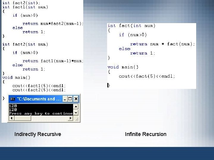 Indirectly Recursive Infinite Recursion 