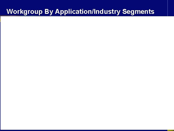 Workgroup By Application/Industry Segments 