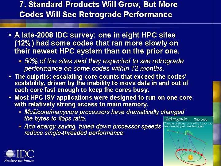 7. Standard Products Will Grow, But More Codes Will See Retrograde Performance • A