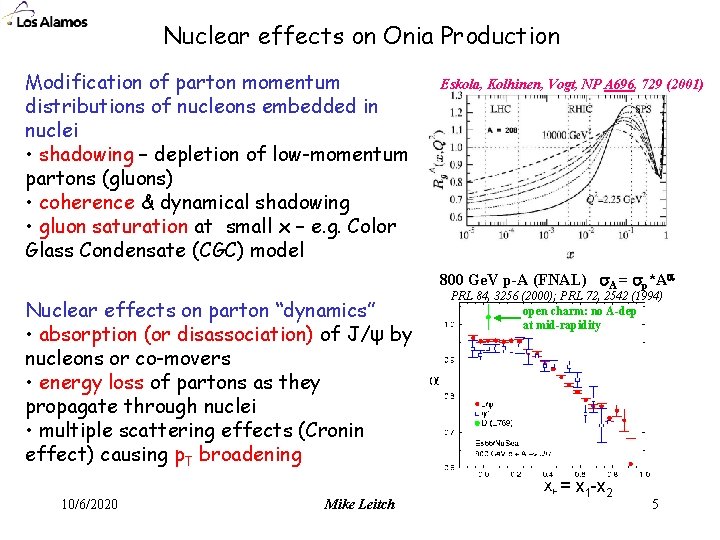 Nuclear effects on Onia Production Modification of parton momentum distributions of nucleons embedded in