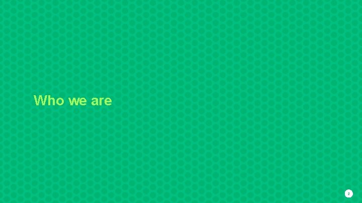 Who we are 2 