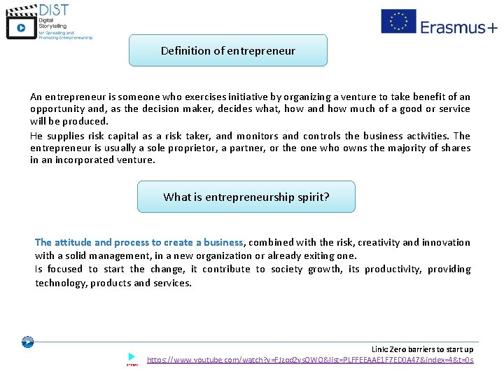Definition of entrepreneur An entrepreneur is someone who exercises initiative by organizing a venture