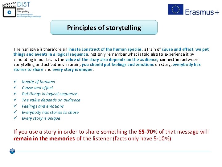 Principles of storytelling The narrative is therefore an innate construct of the human species,