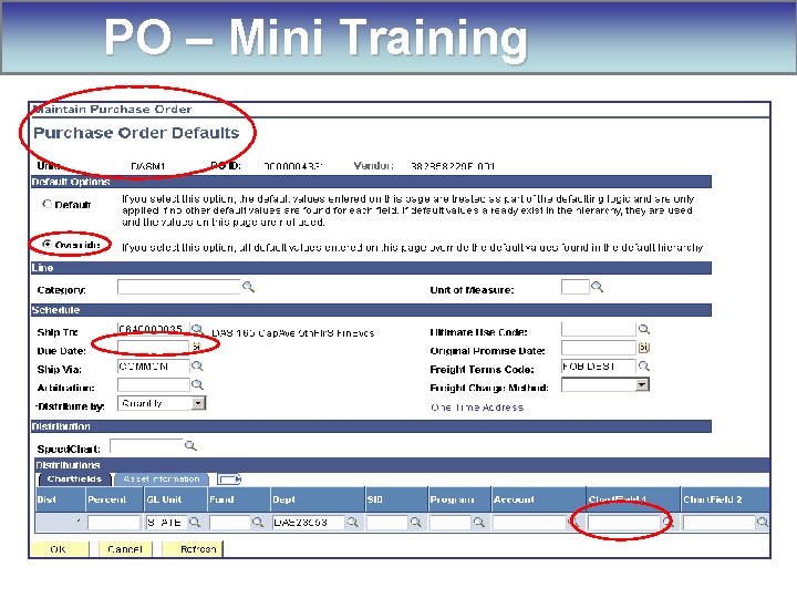 PO – Mini Training 