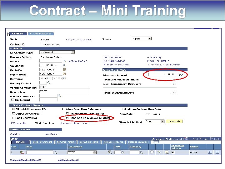Contract – Mini Training 
