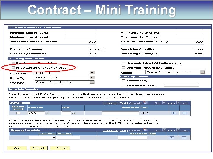 Contract – Mini Training 