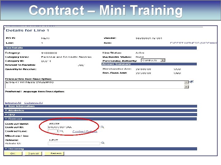 Contract – Mini Training 