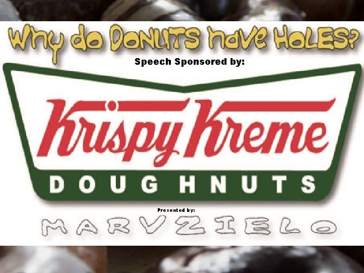 Speech Sponsored by: THE END Presented by: Speech Sponsored by: THE END Presented by: