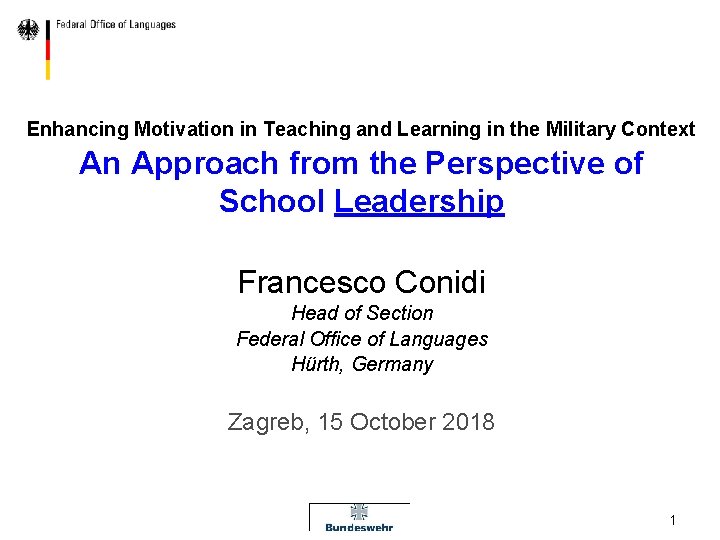 Enhancing Motivation in Teaching and Learning in the Military Context An Approach from the