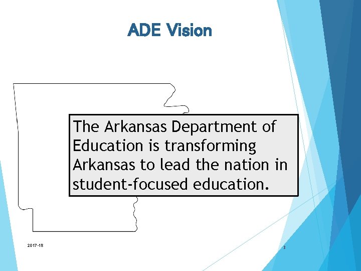 ADE Vision The Arkansas Department of Education is transforming Arkansas to lead the nation
