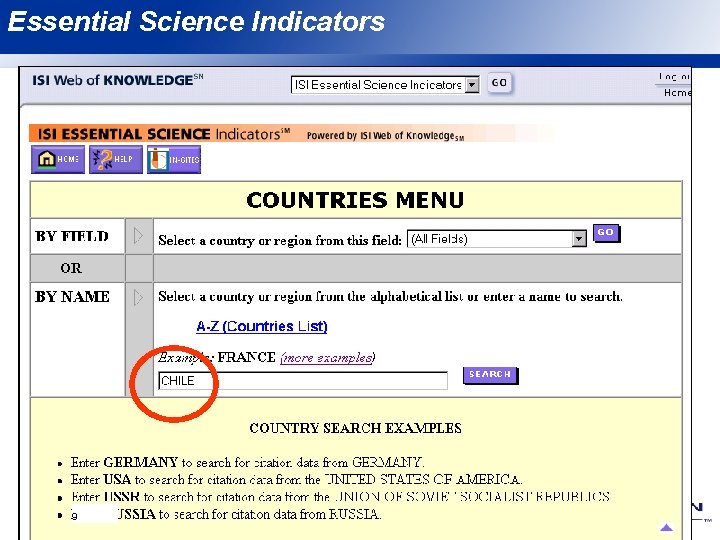 Essential Science Indicators 9 