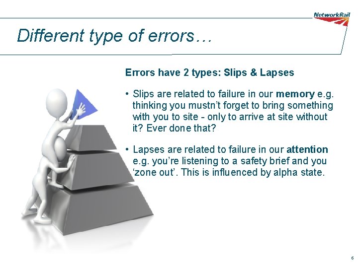 Different type of errors… Errors have 2 types: Slips & Lapses • Slips are Different type of errors… Errors have 2 types: Slips & Lapses • Slips are