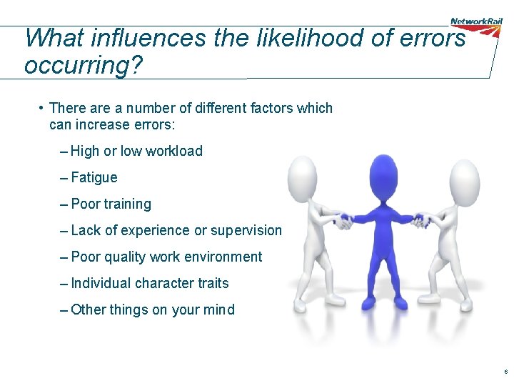 What influences the likelihood of errors occurring? • There a number of different factors What influences the likelihood of errors occurring? • There a number of different factors