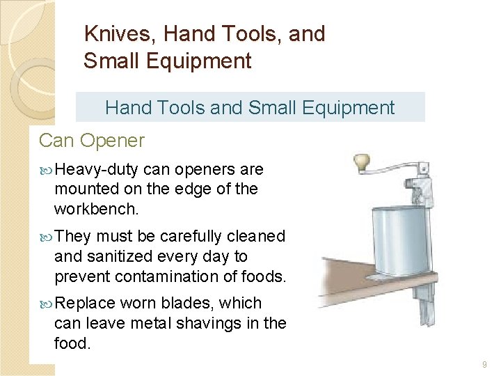 Knives, Hand Tools, and Small Equipment Hand Tools and Small Equipment Can Opener Heavy-duty