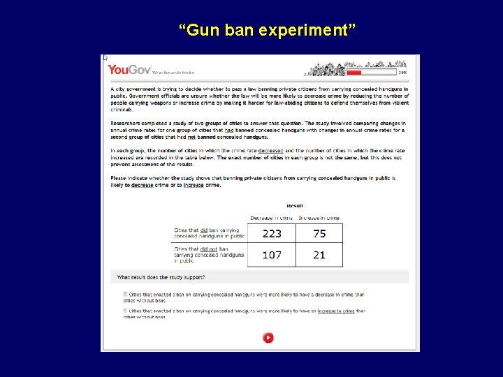 “Gun ban experiment” 