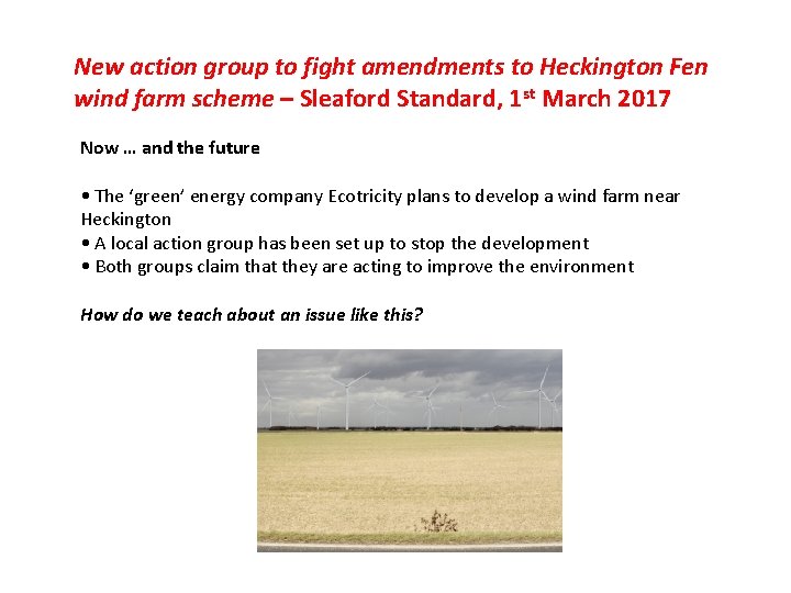 New action group to fight amendments to Heckington Fen wind farm scheme – Sleaford