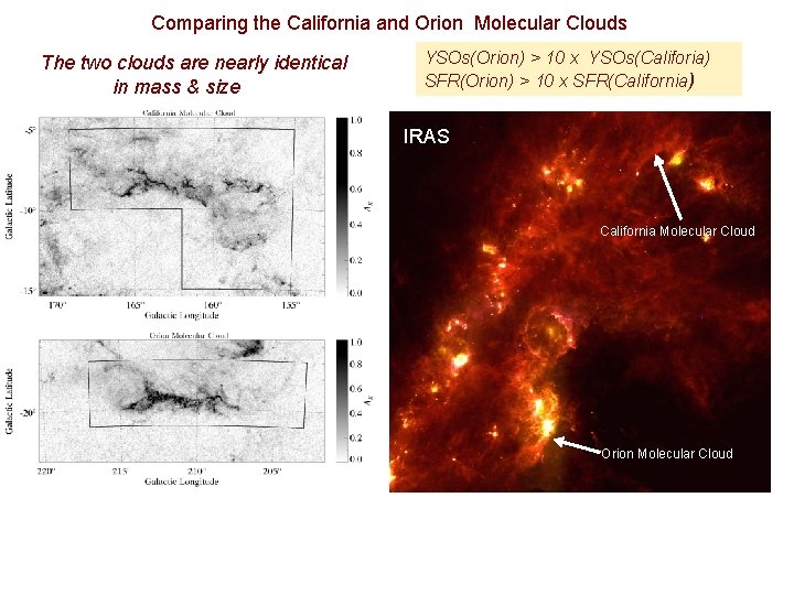 Comparing the California and Orion Molecular Clouds The two clouds are nearly identical in