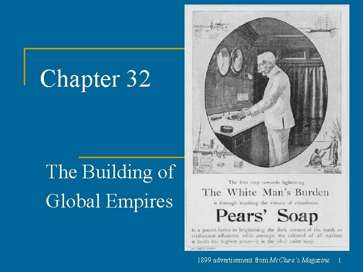 Chapter 32 The Building of Global Empires 1899 advertisement from Mc. Clure’s Magazine 1