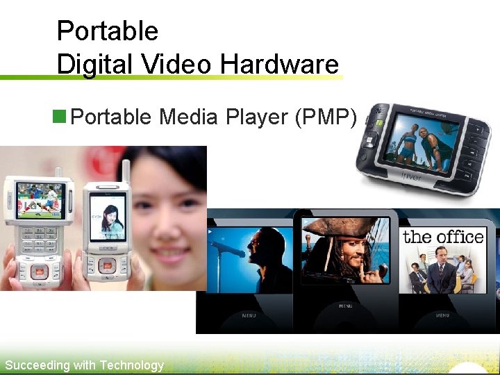 Portable Digital Video Hardware n Portable Media Player (PMP) Succeeding with Technology 