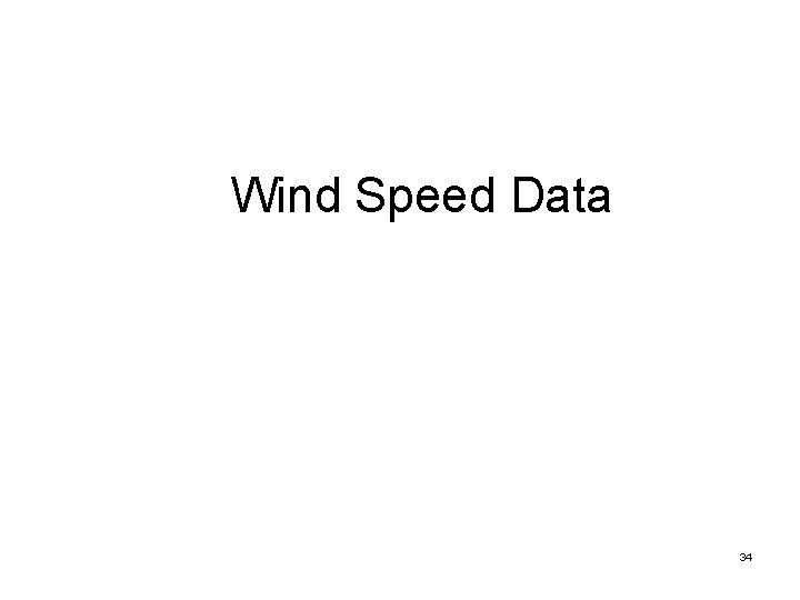 Wind Speed Data 34 Wind Speed Data 34