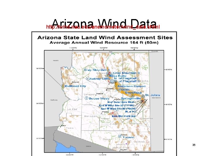 Arizona Wind Data http: //wind. nau. edu/anemometer/wind_data. shtml 36 Arizona Wind Data http: //wind. nau. edu/anemometer/wind_data. shtml 36