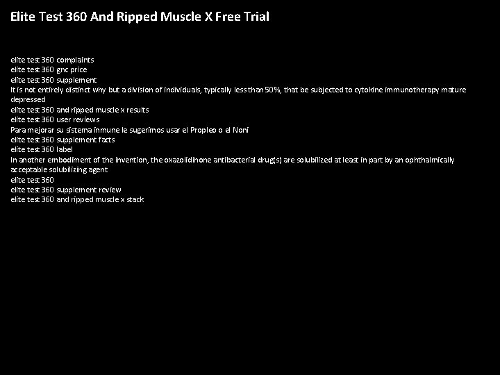 Elite Test 360 And Ripped Muscle X Free Trial elite test 360 complaints elite