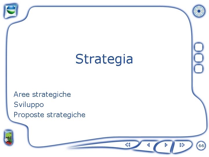 Strategia Aree strategiche Sviluppo Proposte strategiche 66 