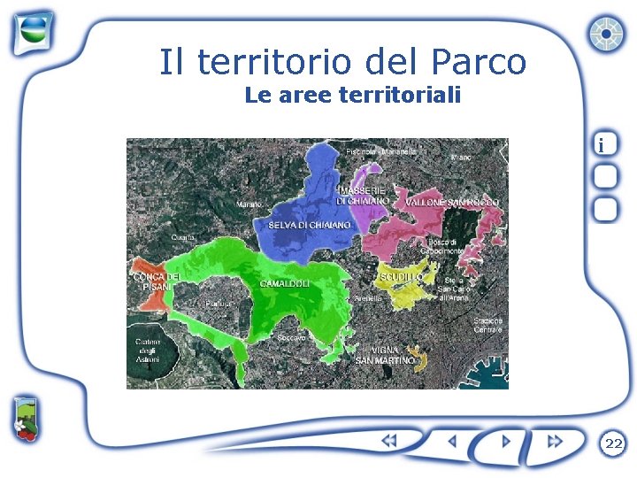 Il territorio del Parco Le aree territoriali i 22 
