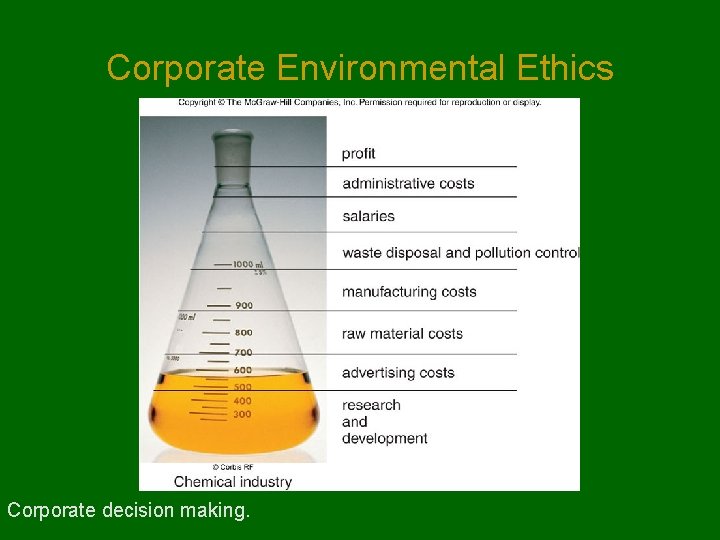 Corporate Environmental Ethics Corporate decision making. 